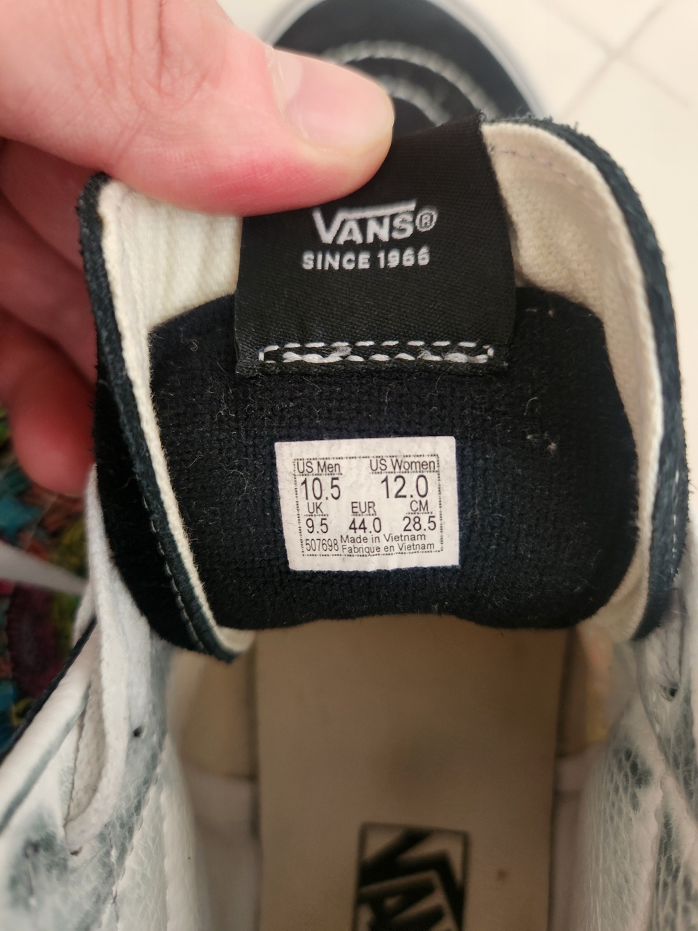 Vans Sk8-Hi Coral Reef Black & White Skate Shoes, Suede/Canvas, Size M10.5, W12 - Picture 5 of 8